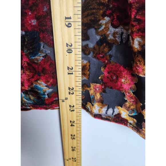 Karen Kane sheer velvet burnout blouse sz M bell sleeve witchy goth fairy - Picture 7 of 7